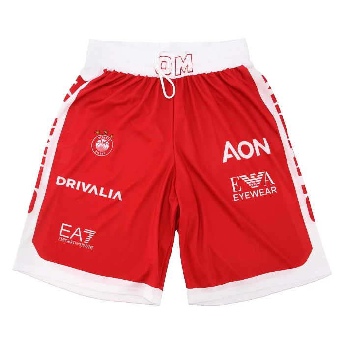 OLIMPIA MILANO PANTALONCINI REPLICA CAMPIONATO ROSSI 24/25 - BAMBINO