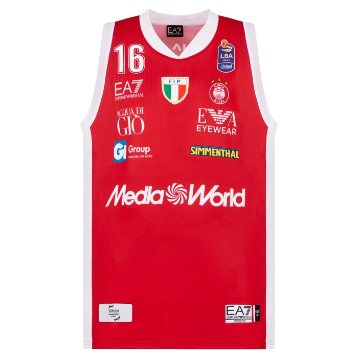 OLIMPIA MILANO CANOTTA CAMPIONATO AUTHENTIC 24/25 ROSSA LEDAY