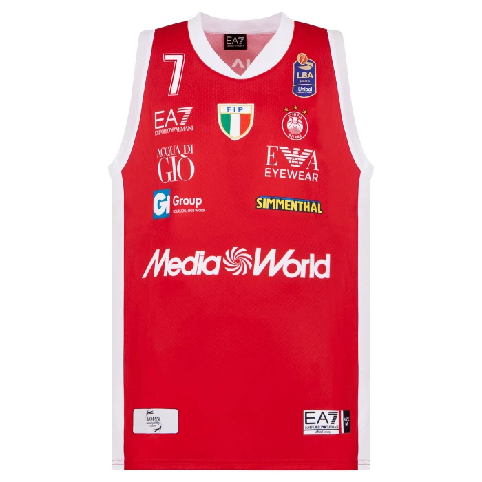 OLIMPIA MILANO CANOTTA CAMPIONATO AUTHENTIC 24/25 ROSSA TONUT