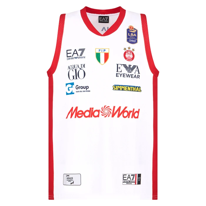 OLIMPIA MILANO CANOTTA CAMPIONATO AUTHENTIC 24/25 BIANCA
