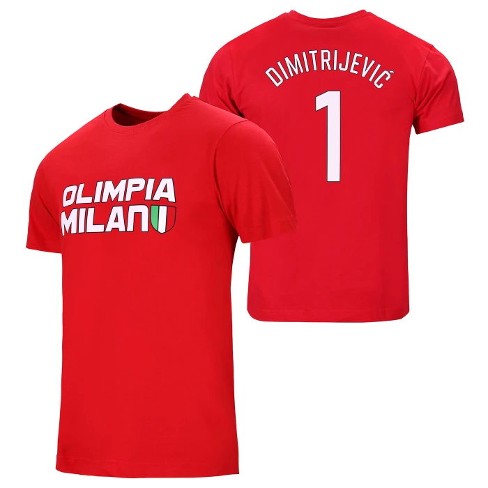 OLIMPIA MILANO T-SHIRT DIMITRIJEVIC 24 ROSSA