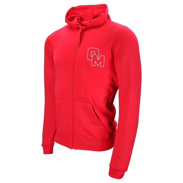 OLIMPIA MILANO FELPA CAPPUCCIO ZIP ROSSA - BAMBINO