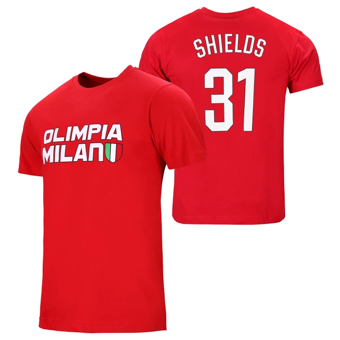 OLIMPIA MILANO T-SHIRT SHIELDS 24 ROSSA - BAMBINO
