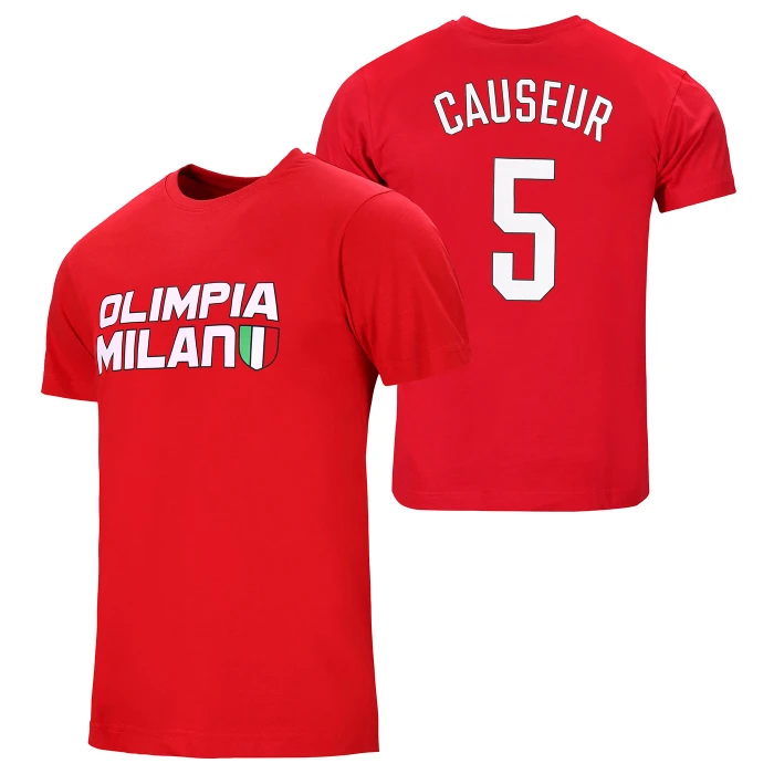 OLIMPIA MILANO T-SHIRT CAUSEUR 24 ROSSA - BAMBINO