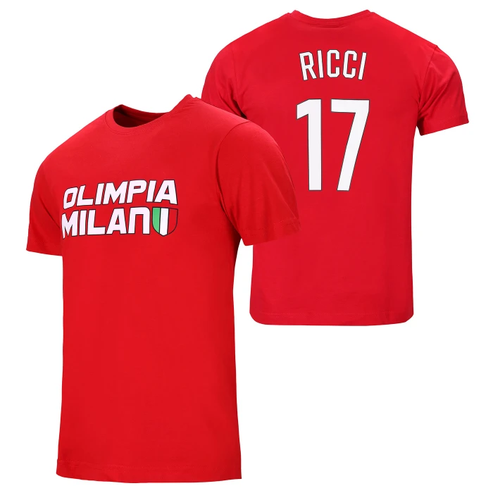 OLIMPIA MILANO T-SHIRT RICCI 24 ROSSA - BAMBINO