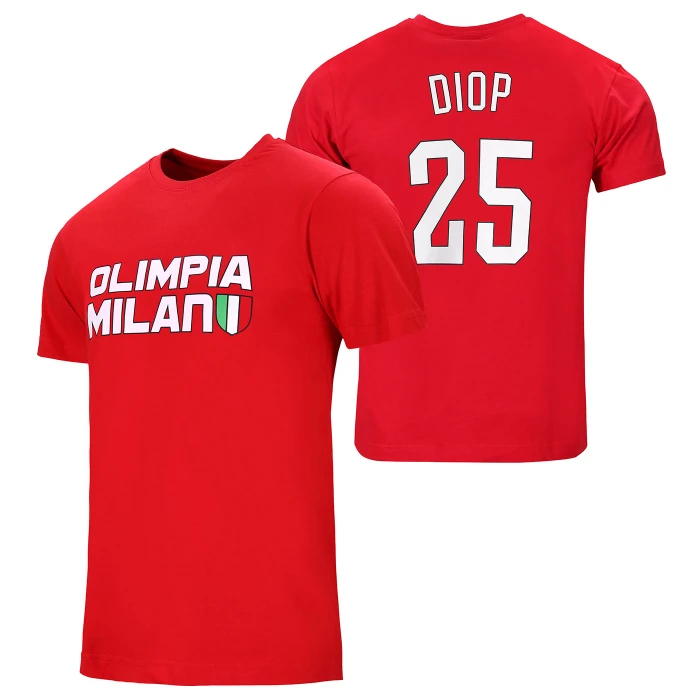 OLIMPIA MILANO T-SHIRT DIOP 24 ROSSA - BAMBINO
