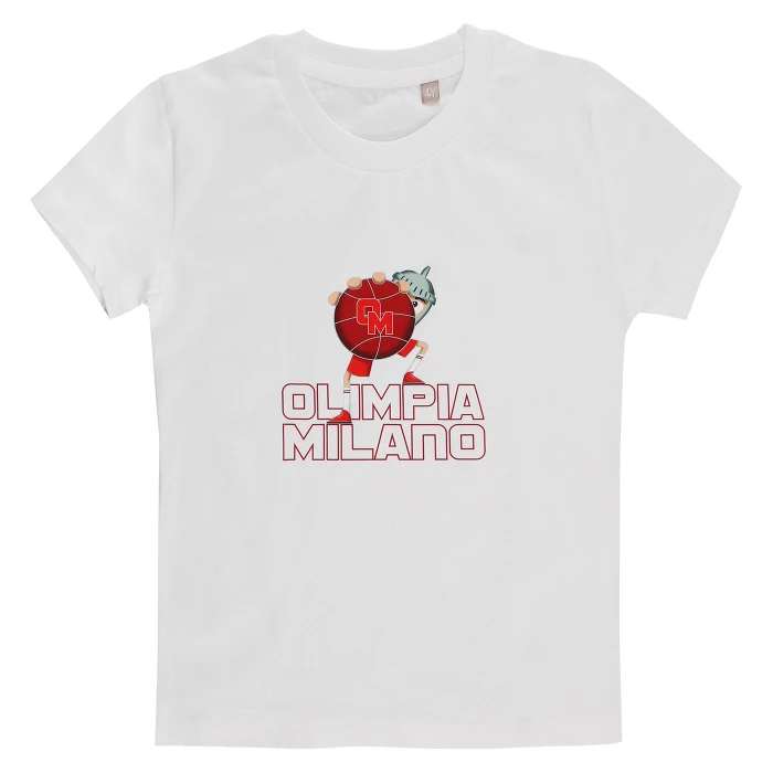 OLIMPIA MILANO T-SHIRT FIERO BIANCA - BAMBINO
