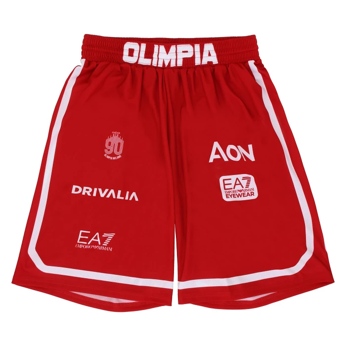OLIMPIA MILANO PANTALONCINI REPLICA CAMPIONATO ROSSI 25/26