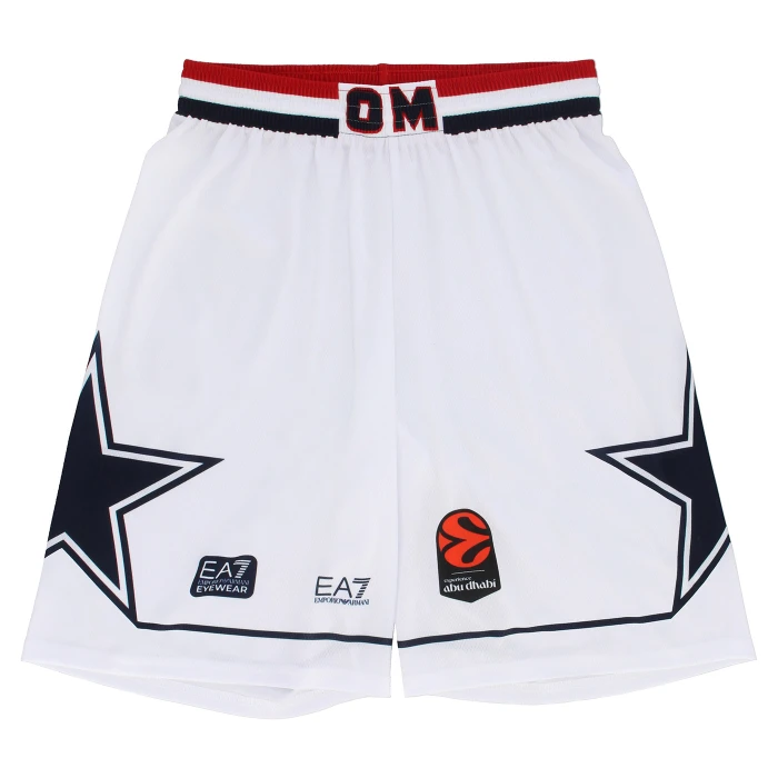 OLIMPIA MILANO PANTALONCINI REPLICA EUROLEGA BIANCHI 25/26