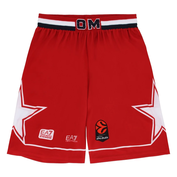 OLIMPIA MILANO PANTALONCINI REPLICA EUROLEGA ROSSI 25/26