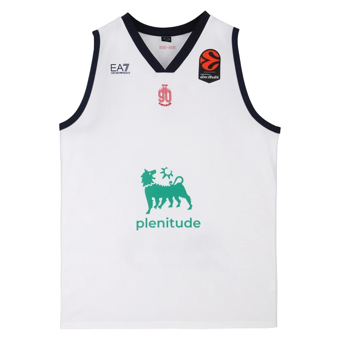 OLIMPIA MILANO CANOTTA REPLICA EUROLEGA BIANCA 25/26 - BAMBINO