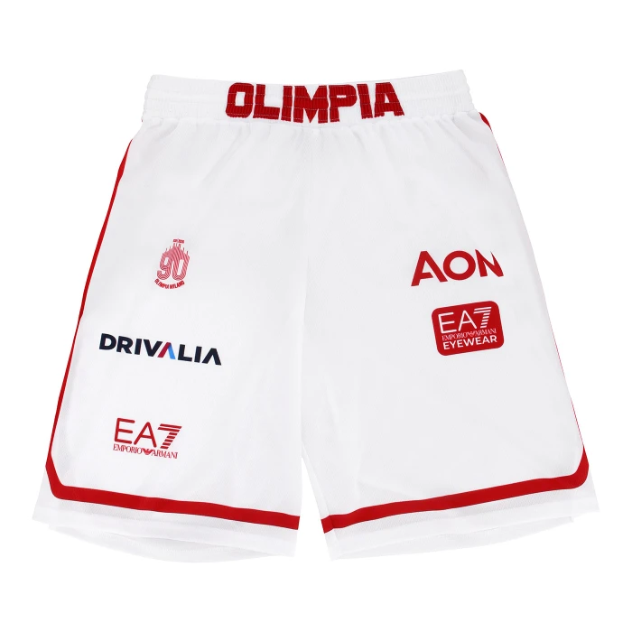 OLIMPIA MILANO PANTALONCINI REPLICA CAMPIONATO BIANCHI 25/26 - BAMBINO
