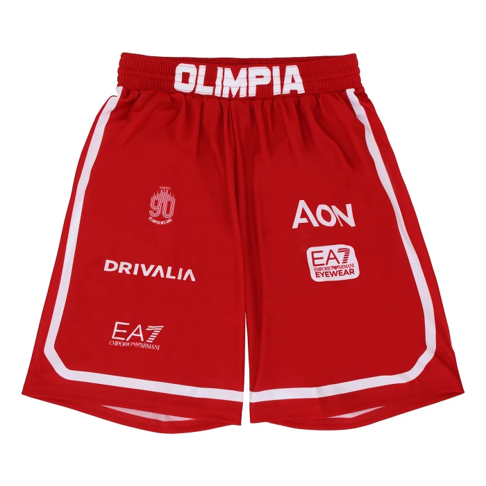 OLIMPIA MILANO PANTALONCINI REPLICA CAMPIONATO ROSSI 25/26 - BAMBINO