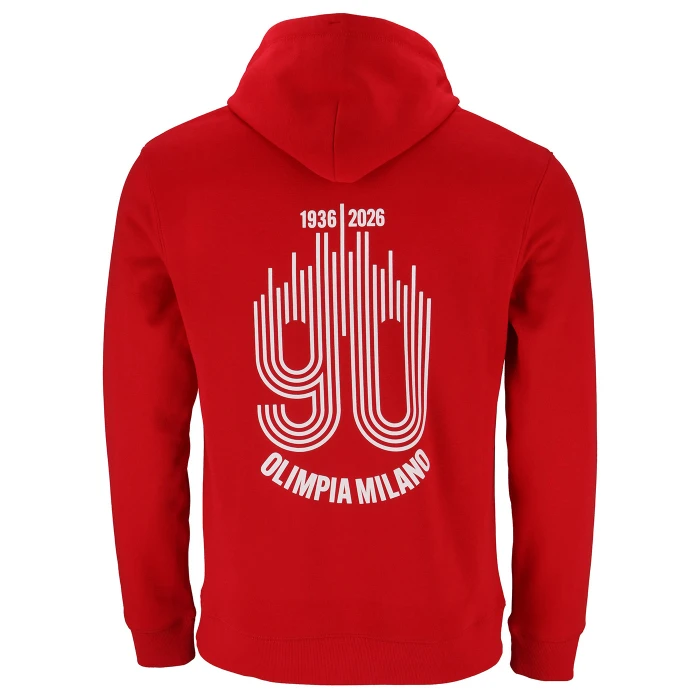 OLIMPIA MILANO FELPA 90 ROSSA