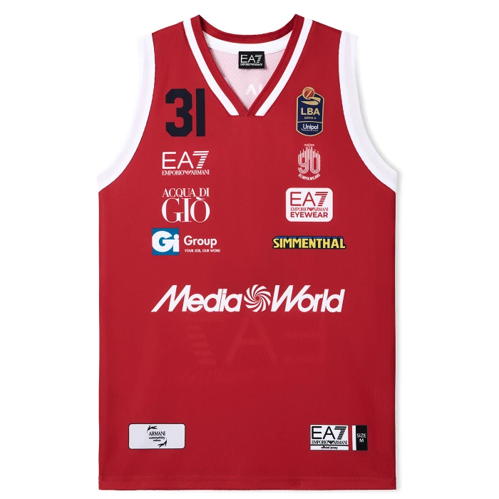 OLIMPIA MILANO LBA CANOTTA AUTHENTIC 25/26 ROSSA SHIELDS 31