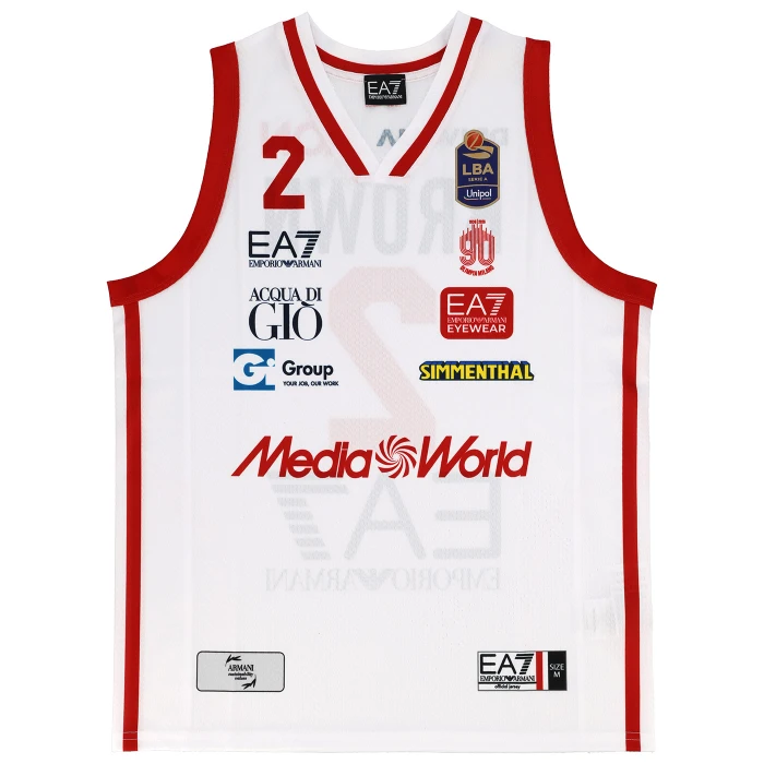 OLIMPIA MILANO LBA CANOTTA AUTHENTIC 25/26 BIANCA BROWN 2