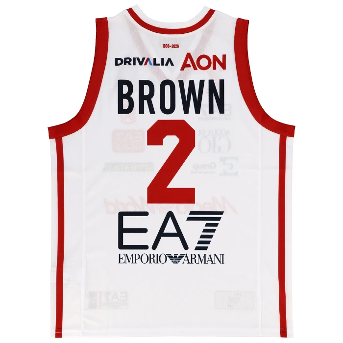 OLIMPIA MILANO LBA CANOTTA AUTHENTIC 25/26 BIANCA BROWN 2