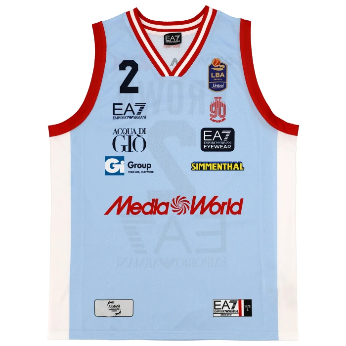 OLIMPIA MILANO LBA CANOTTA AUTHENTIC 25/26 AZZURRO BROWN 2