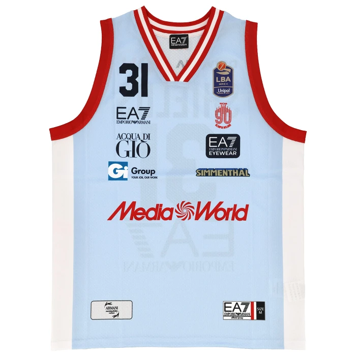 OLIMPIA MILANO LBA CANOTTA AUTHENTIC 25/26 AZZURRO SHIELDS 31