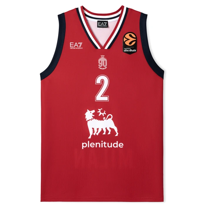 OLIMPIA MILANO EUROLEGA CANOTTA AUTHENTIC 25/26 ROSSA BROWN 2