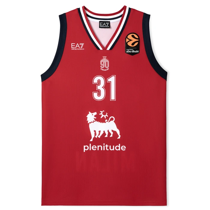 OLIMPIA MILANO EUROLEGA CANOTTA AUTHENTIC 25/26 ROSSA SHIELDS 31