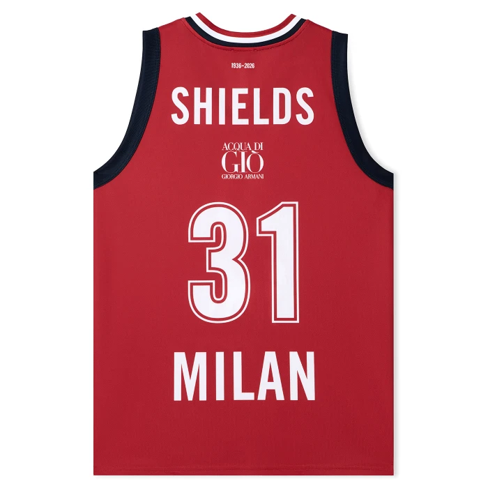 OLIMPIA MILANO EUROLEGA CANOTTA AUTHENTIC 25/26 ROSSA SHIELDS 31