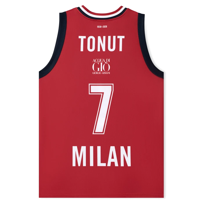 OLIMPIA MILANO EUROLEGA CANOTTA AUTHENTIC 25/26 ROSSA TONUT 7