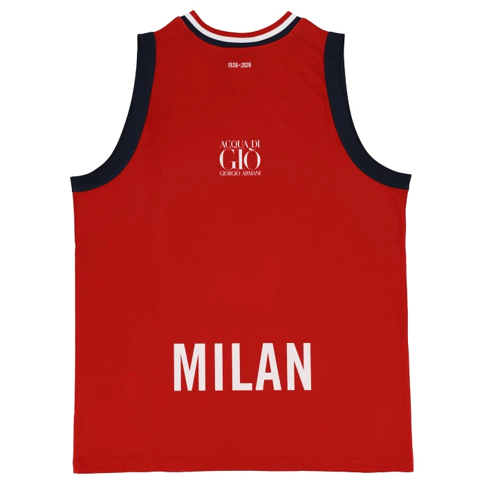 OLIMPIA MILANO EUROLEGA CANOTTA AUTHENTIC 25/26 ROSSA