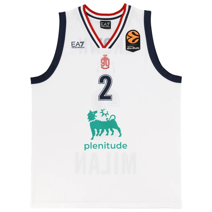 OLIMPIA MILANO EUROLEGA CANOTTA AUTHENTIC 25/26 BIANCA BROWN 2