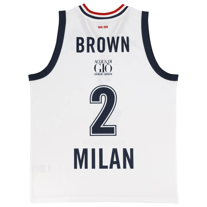 OLIMPIA MILANO EUROLEGA CANOTTA AUTHENTIC 25/26 BIANCA BROWN 2