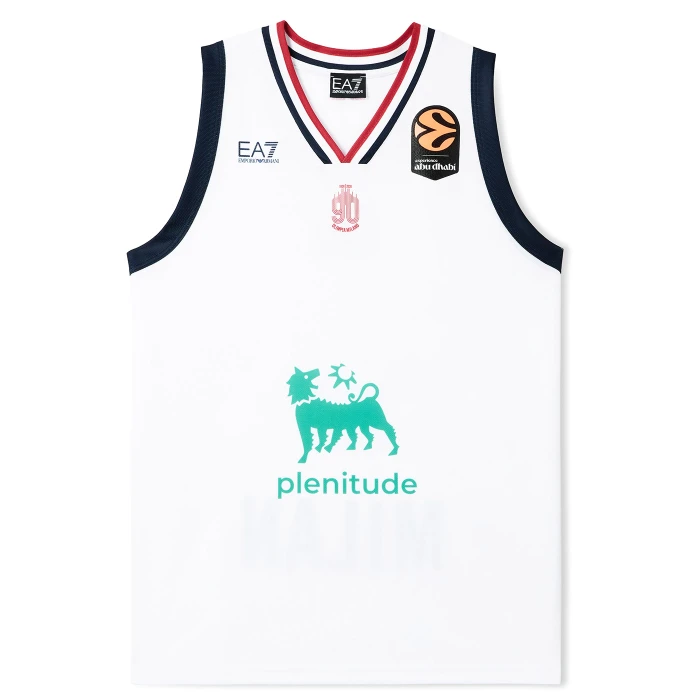 OLIMPIA MILANO EUROLEGA CANOTTA AUTHENTIC 25/26 BIANCA