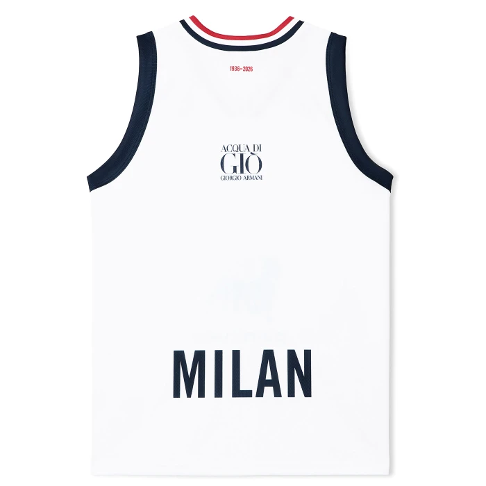 OLIMPIA MILANO EUROLEGA CANOTTA AUTHENTIC 25/26 BIANCA