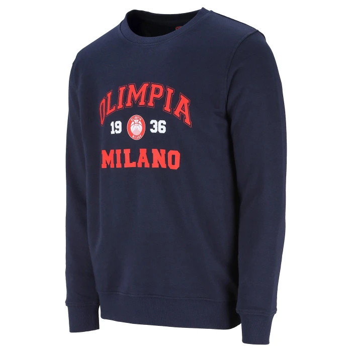 OLIMPIA MILANO FELPA COLLEGE BLU