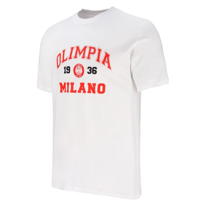 OLIMPIA MILANO T-SHIRT COLLEGE BIANCA - BAMBINO