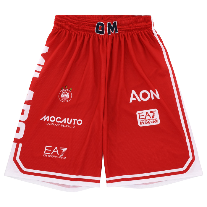 OLIMPIA MILANO PANTALONCINI REPLICA CAMPIONATO ROSSI 26/27