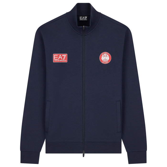 OLIMPIA MILANO FELPA FULL ZIP EA7 BLU
