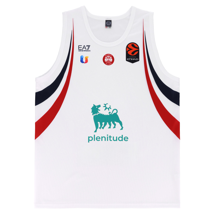 OLIMPIA MILANO CANOTTA REPLICA EUROLEGA BIANCA 26/27 - BAMBINO