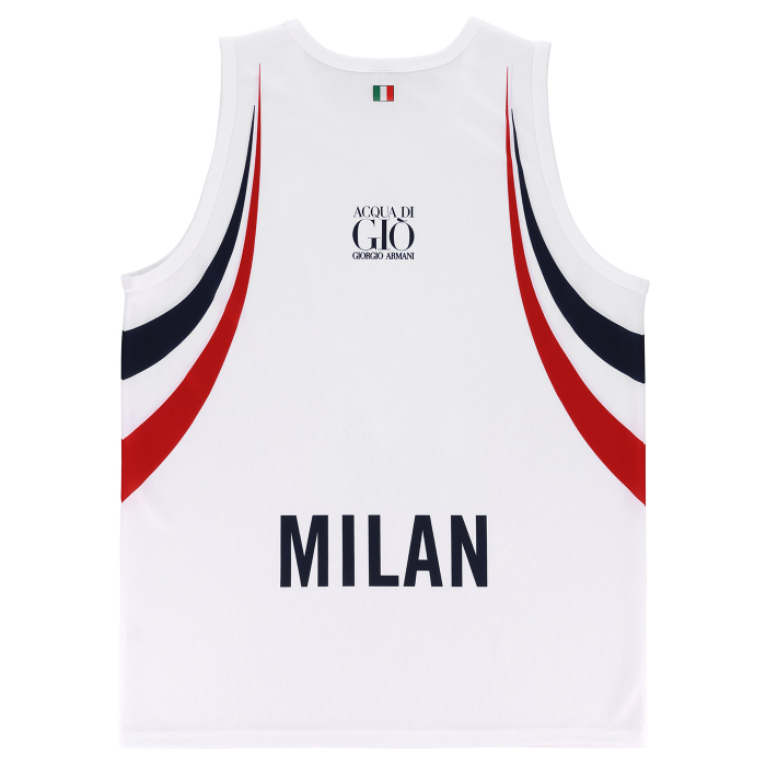 OLIMPIA MILANO CANOTTA REPLICA EUROLEGA BIANCA 26/27 - BAMBINO