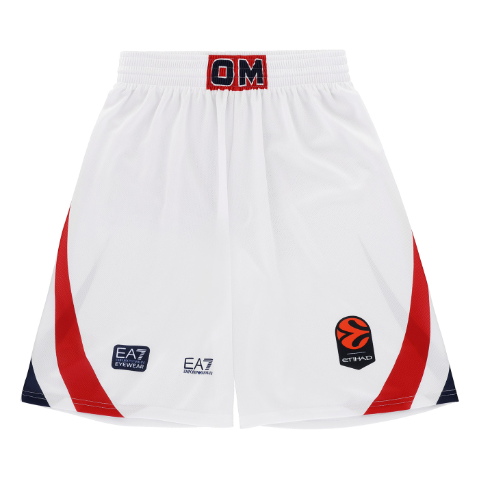 OLIMPIA MILANO PANTALONCINI REPLICA EUROLEGA BIANCHI 26/27 - BAMBINO