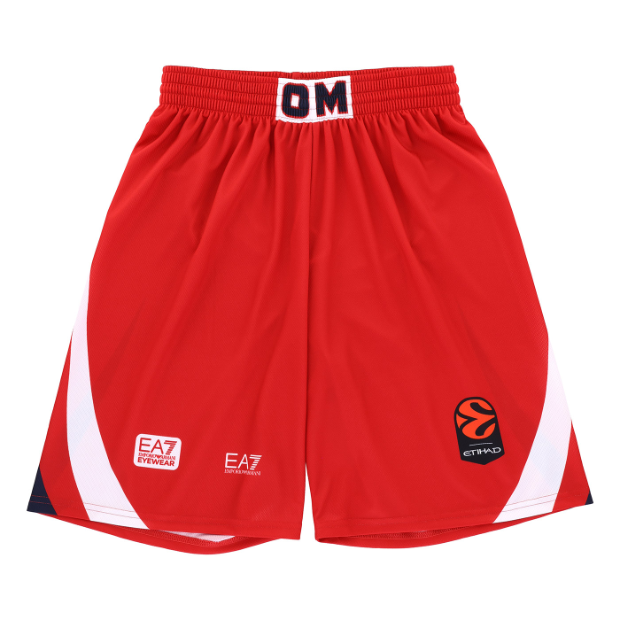 OLIMPIA MILANO PANTALONCINI REPLICA EUROLEGA ROSSI 26/27 - BAMBINO